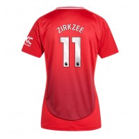 Camisa de Futebol Manchester United Joshua Zirkzee #11 Equipamento Principal Mulheres 2024-25 Manga Curta